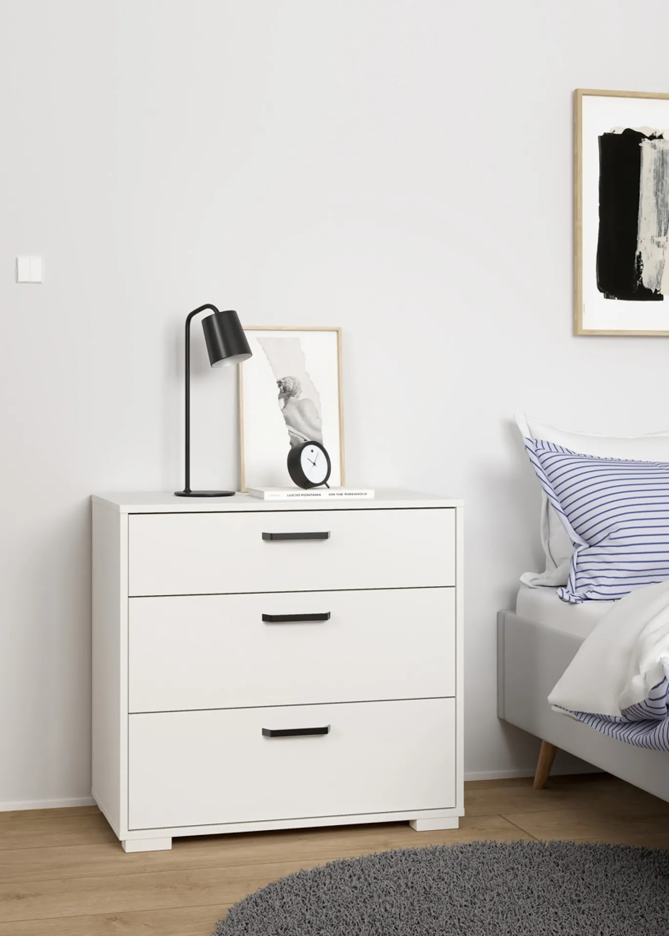 Ladekast Sofia Wit 3-lades - Giga Living