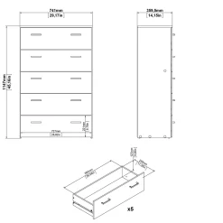 Ladekast Space Wit - Giga Living