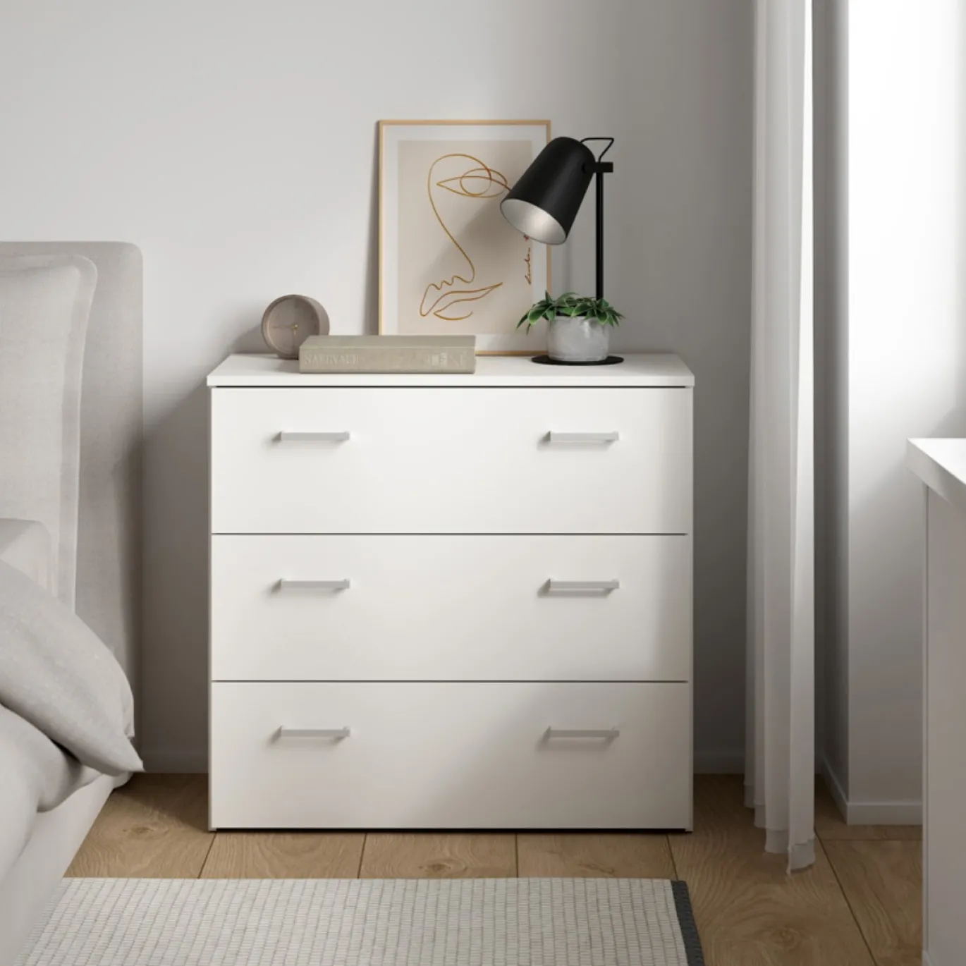 Ladekast Space Wit 3-lades - Giga Living