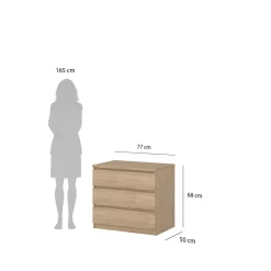 Ladekast Ylva 3 lades Hickory - Giga Living