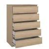 Ladekast Ylva 5 lades Hickory - Giga Living