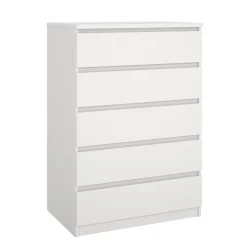 Ladekast Ylva 5 lades Wit - Giga Living
