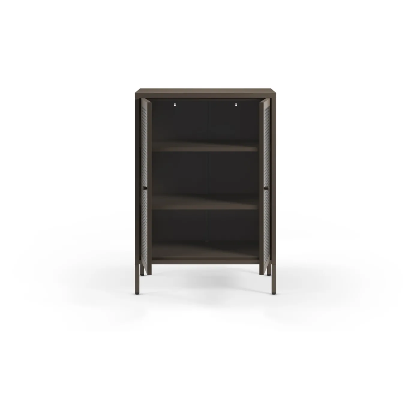 Lage Kast Layna 2d 70cm Mokka Glas - Giga Meubel