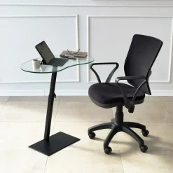 Laptoptafel Fagioli Glas/Zwart Organisch