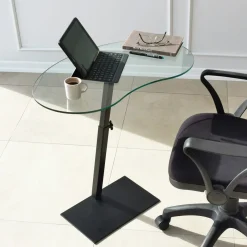 Laptoptafel Fagioli Glas/Zwart Organisch