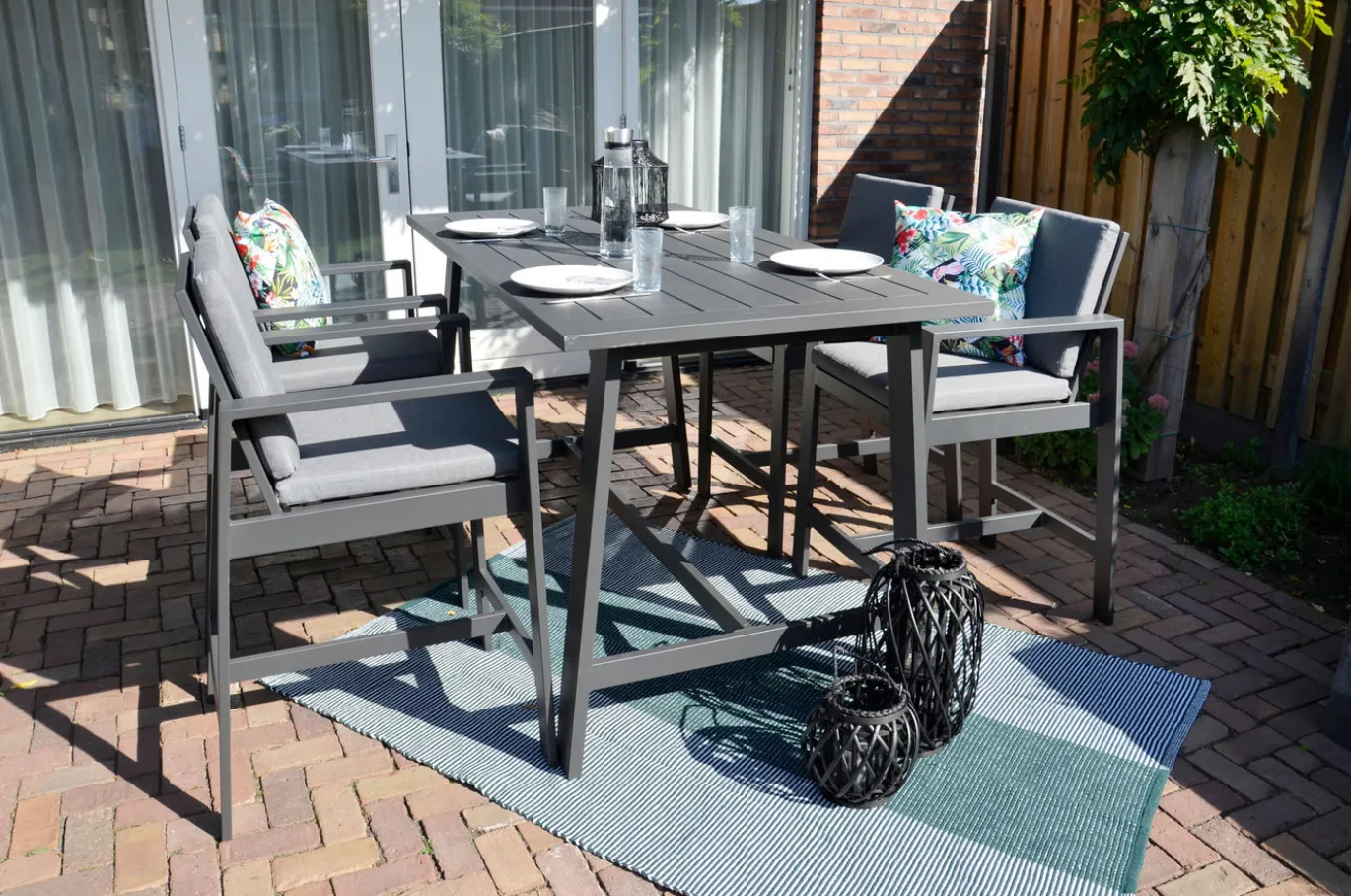 Lesli Living Bartafel Malibu Charcoal 180x94cm