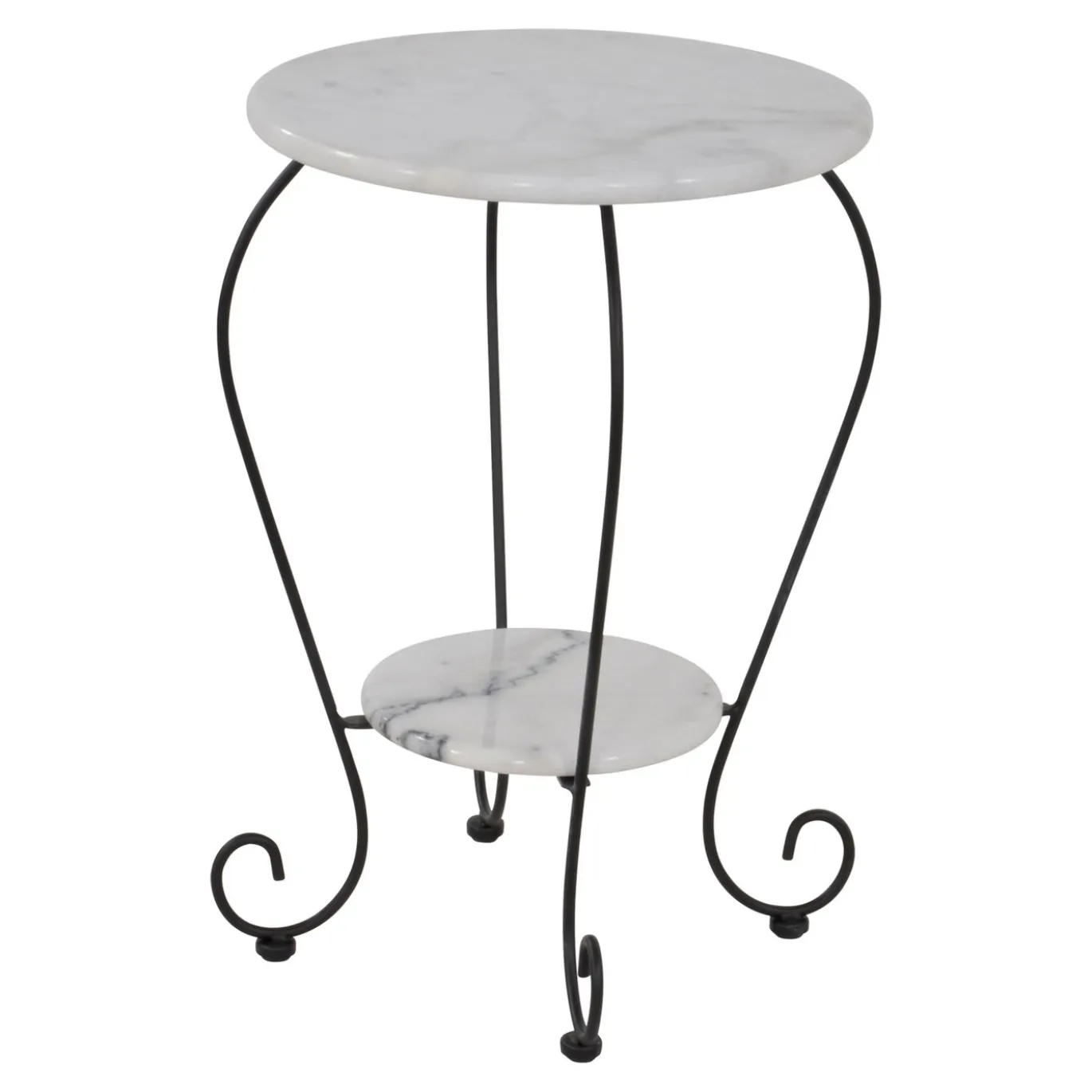 Lesli Living Bijzettafel Marmer Wit Ø25/Ø41cm