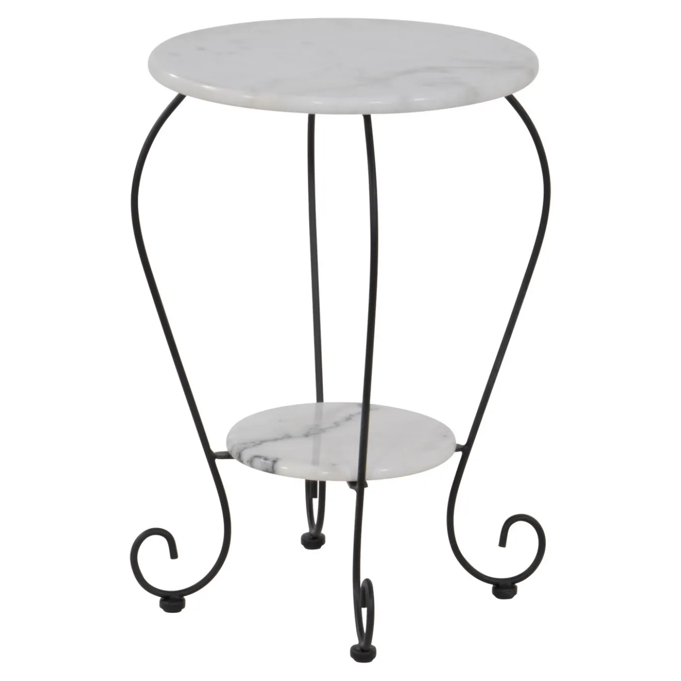 Lesli Living Bijzettafel Marmer Wit Ø25/Ø41cm