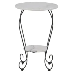 Lesli Living Bijzettafel Marmer Wit Ø25/Ø41cm