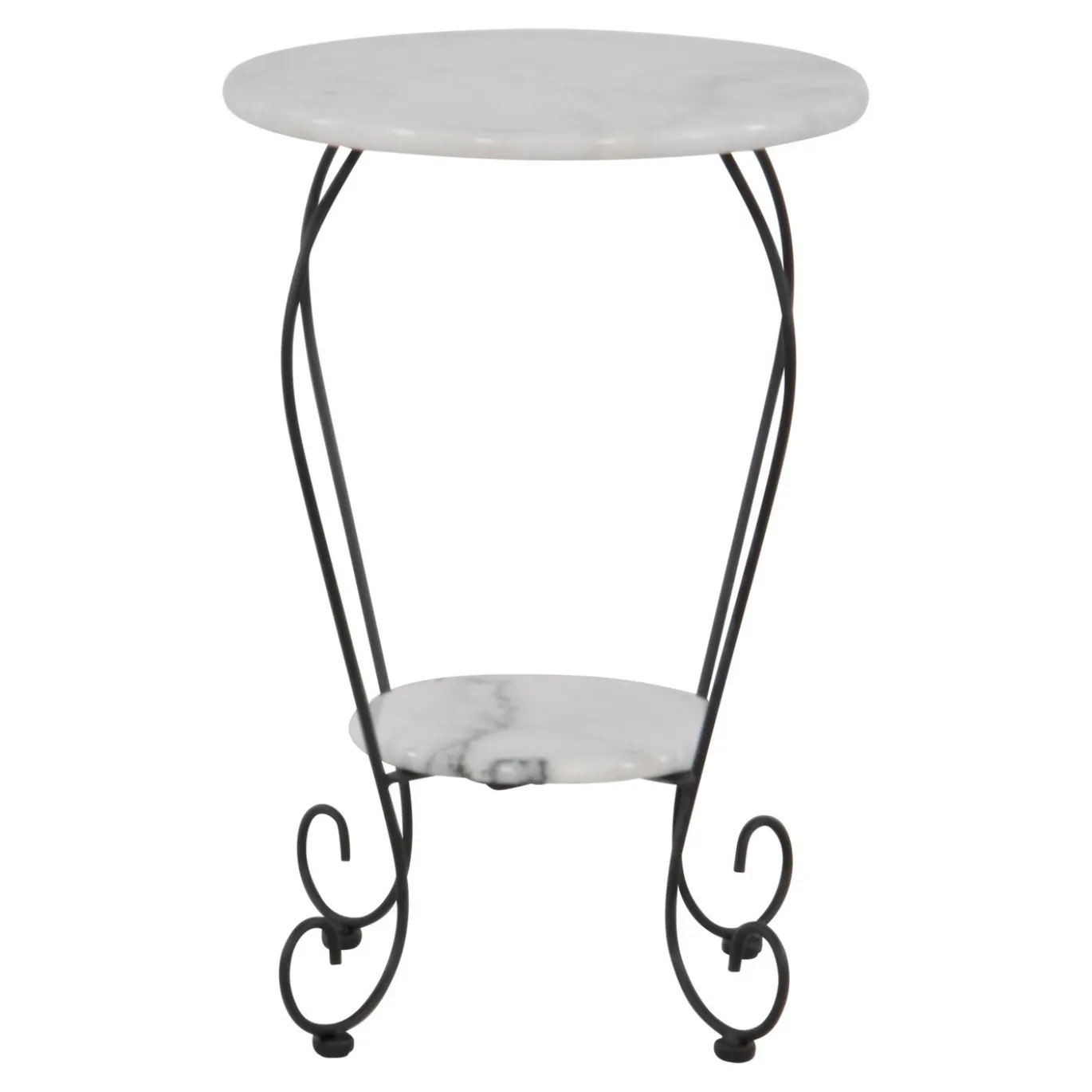 Lesli Living Bijzettafel Marmer Wit Ø25/Ø41cm