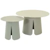 Lesli Living Bijzettafel Oslo Crème Set van 2