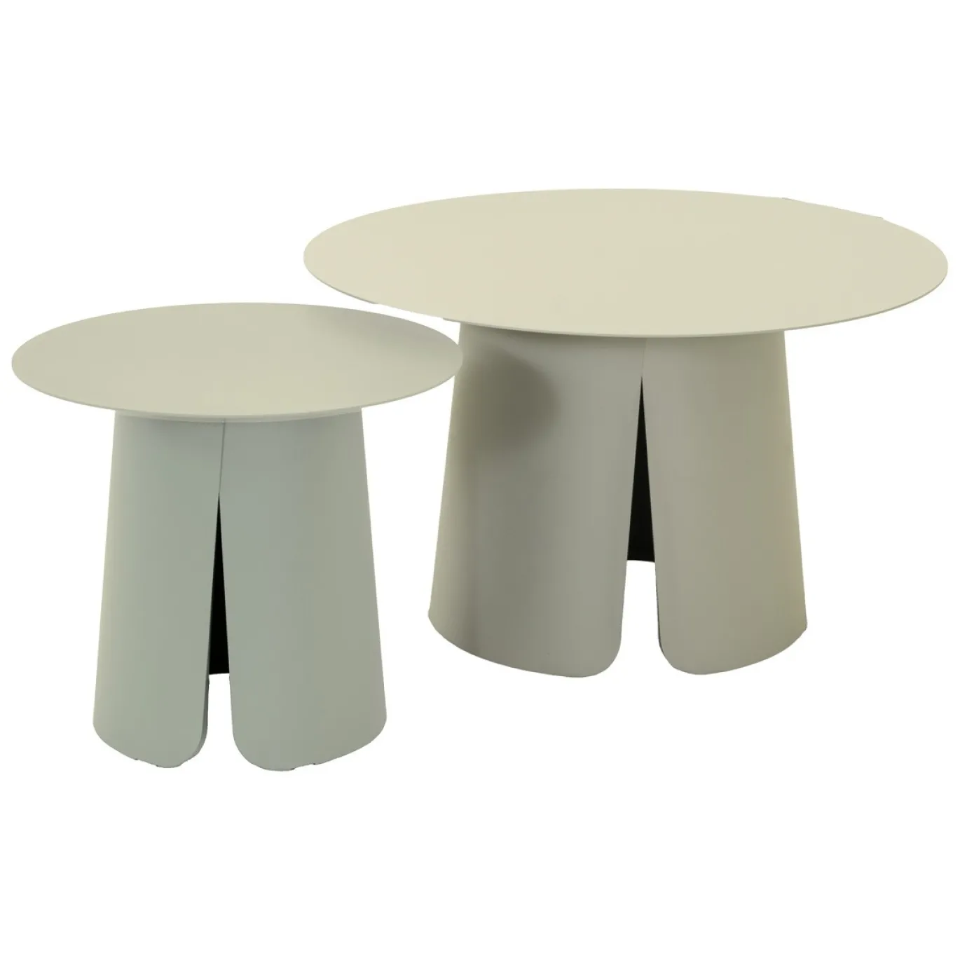 Lesli Living Bijzettafel Oslo Crème Set van 2