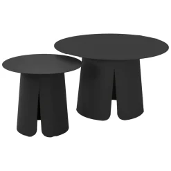 Lesli Living Bijzettafel Oslo Antraciet Set van 2