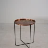 Lesli Living Bijzettafel Oud Koper Ø60x75cm