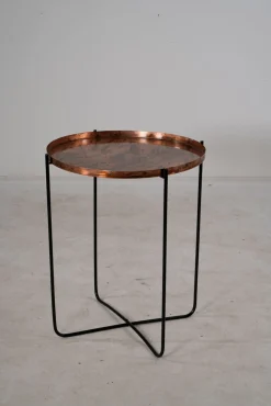 Lesli Living Bijzettafel Oud Koper Ø60x75cm