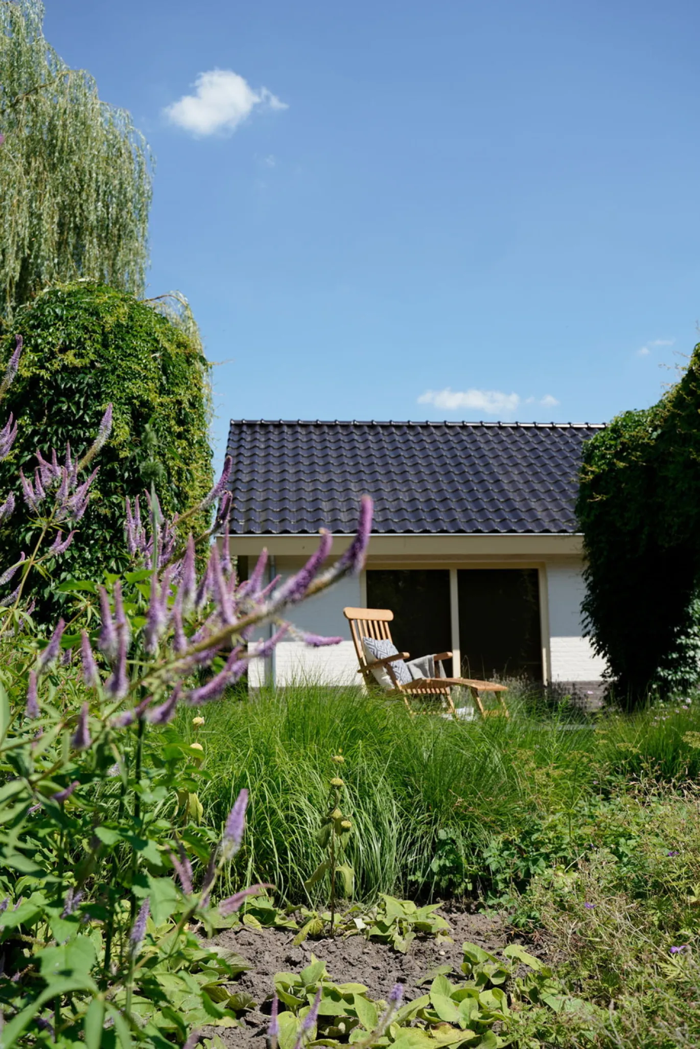 Lesli Living Ligstoel Teak Verstelbaar