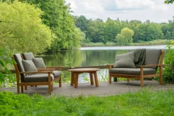 Lesli Living Lounge Table Teak Ø80x40cm