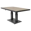 Lesli Living Loungetafel Murcia Verstelbaar Stone/Zwart 140cm