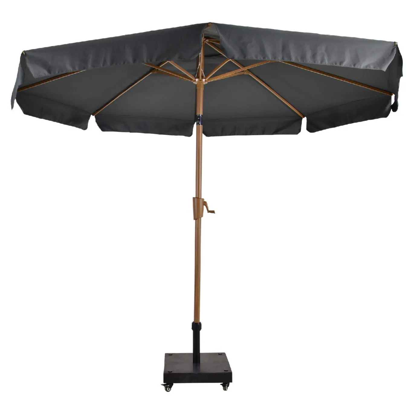 Lesli Living Parasol Libra Houtlook Grijs Ø3Mtr