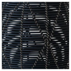 Lesli Living Poef Birma Wicker Zwart Ø46x40cm