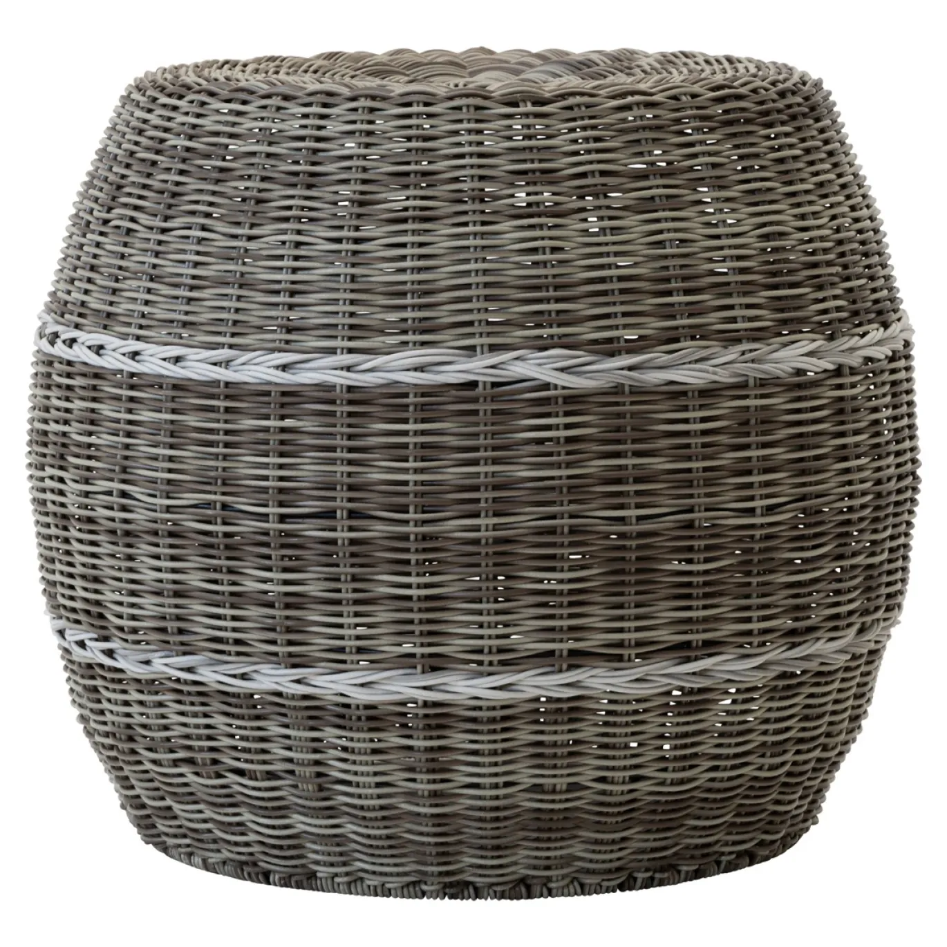 Lesli Living Poef Laos Wicker Beige Ø46x40cm