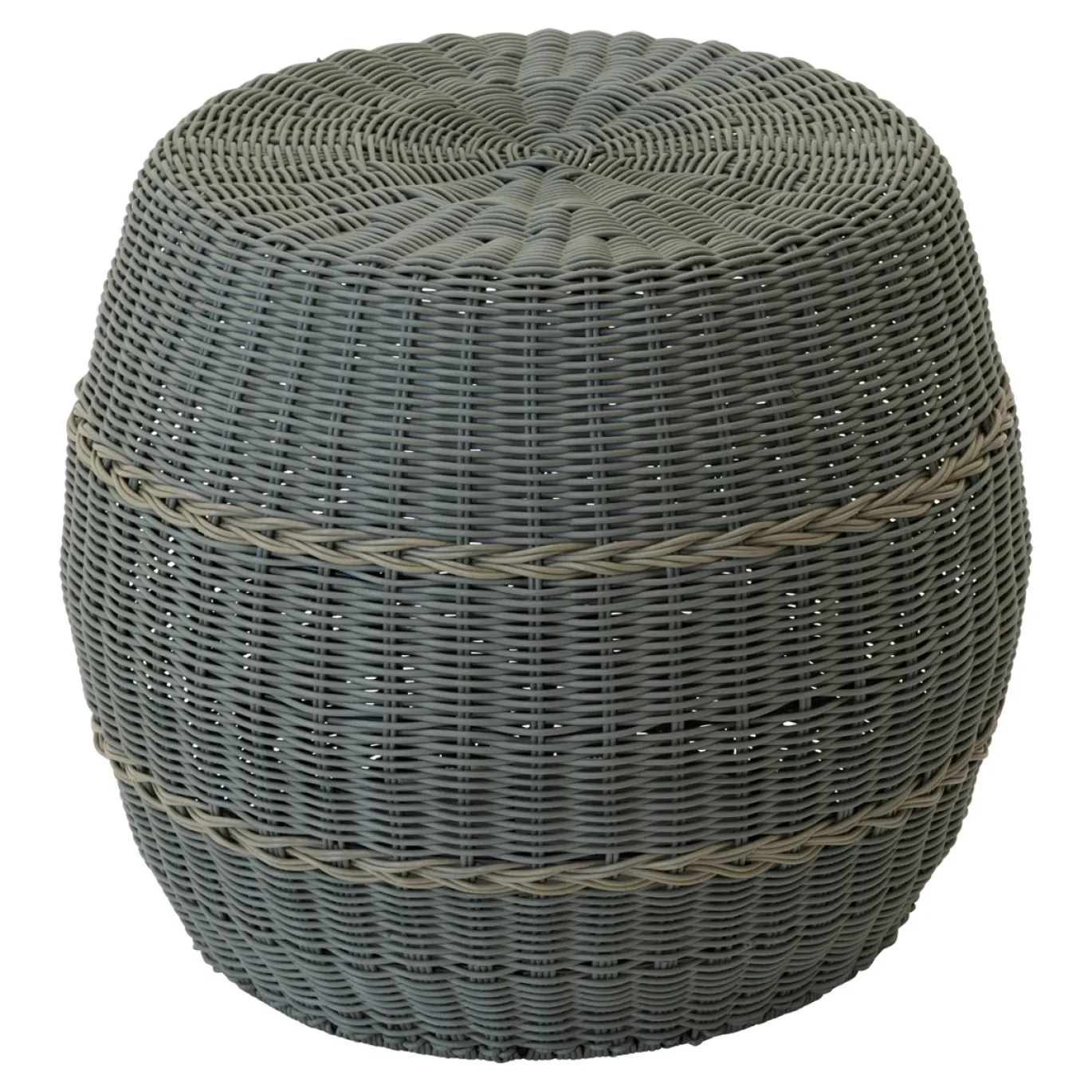 Lesli Living Poef Laos Wicker Groen Ø46x40cm