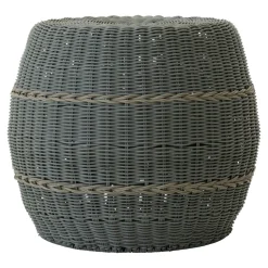 Lesli Living Poef Laos Wicker Groen Ø46x40cm