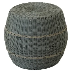 Lesli Living Poef Laos Wicker Groen Ø46x40cm