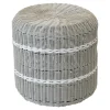 Lesli Living Poef Saigon Wicker Grijs Ø41x40cm