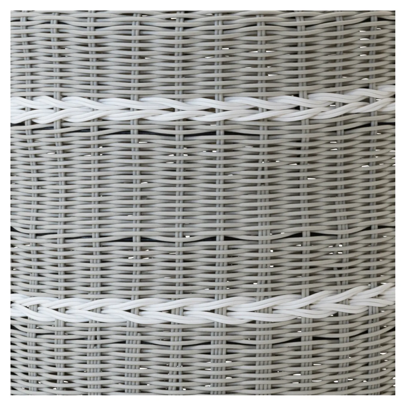 Lesli Living Poef Saigon Wicker Grijs Ø41x40cm
