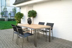 Lesli Living Tuinstoel Stapelbaar Marmaris Rvs Zwart