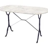 Lesli Living Tuintafel Marmer Wit Ovaal 120x60cm