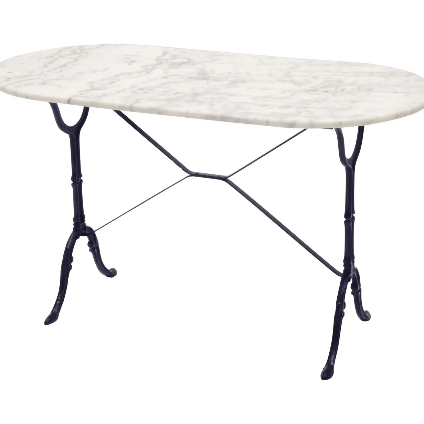 Lesli Living Tuintafel Marmer Wit Ovaal 120x60cm