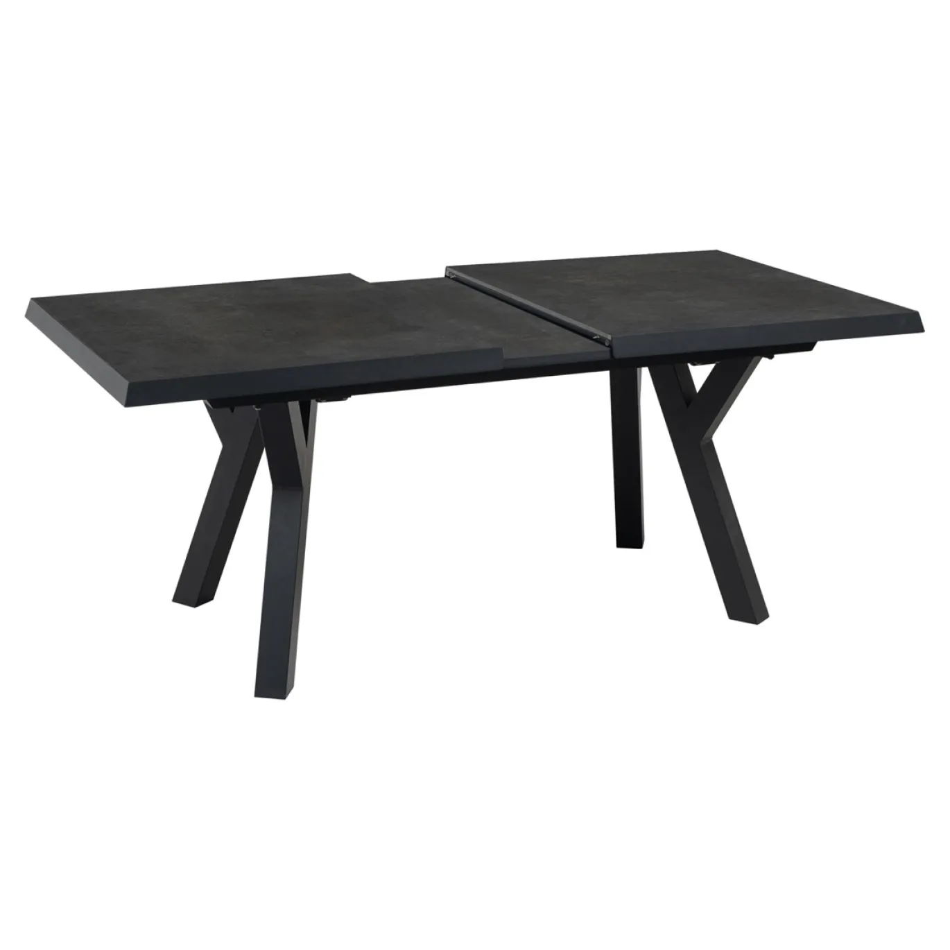 Lesli Living Uittrektafel Murcia Zwart Exclusive 163/203cm