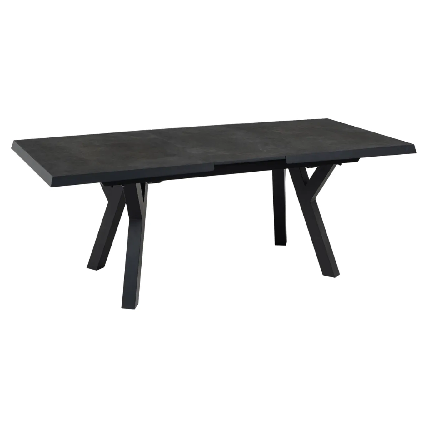 Lesli Living Uittrektafel Murcia Zwart Exclusive 163/203cm