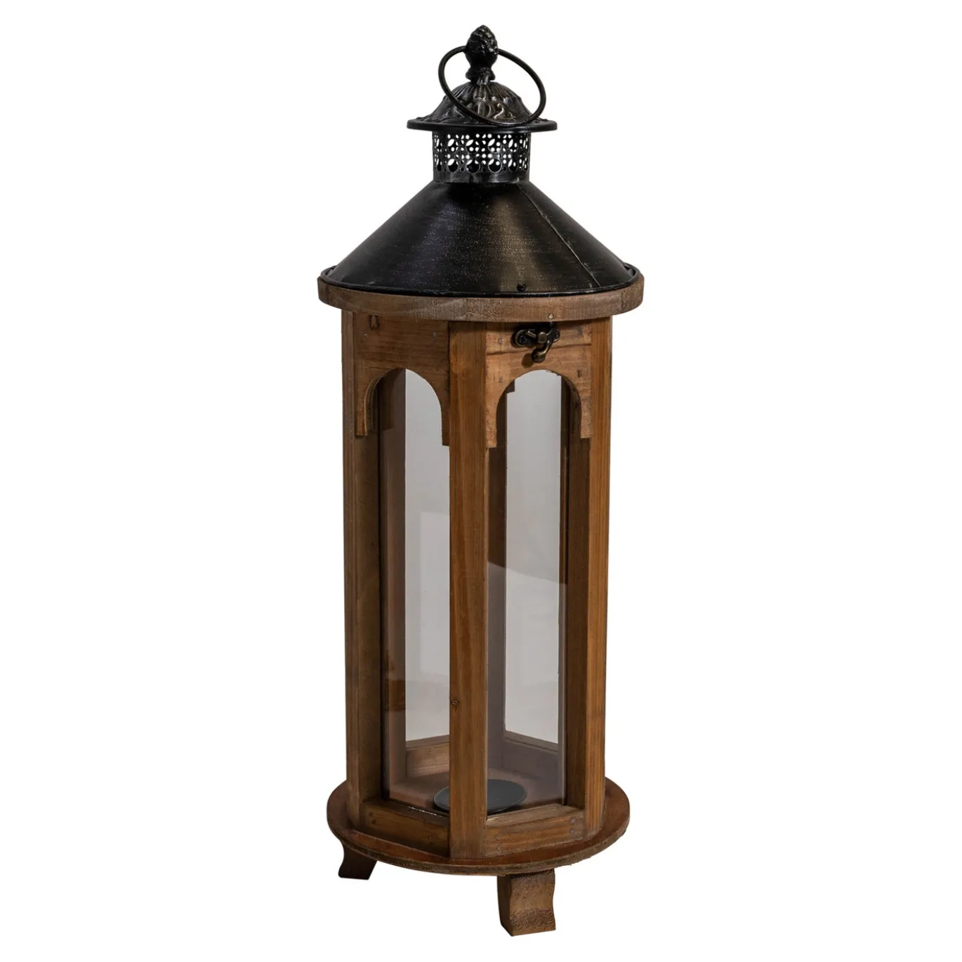 Lesli Living Windlicht Montenegro Hout, S/2