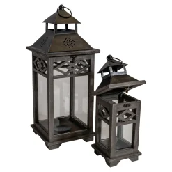 Lesli Living Windlicht Slovenië Hout, S/2
