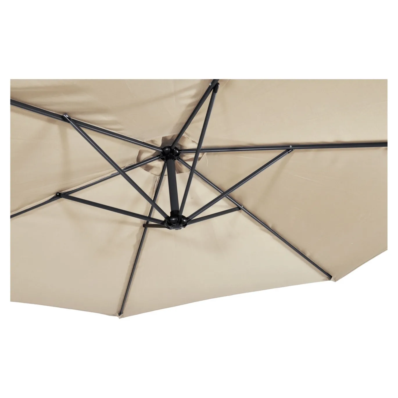 Lesli Living Zweefparasol Gemini Ecru Ø3Mtr