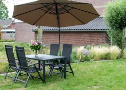 Lesli Living Zweefparasol Libra Taupe Ø3Mtr