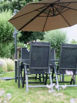 Lesli Living Zweefparasol Libra Taupe Ø3Mtr