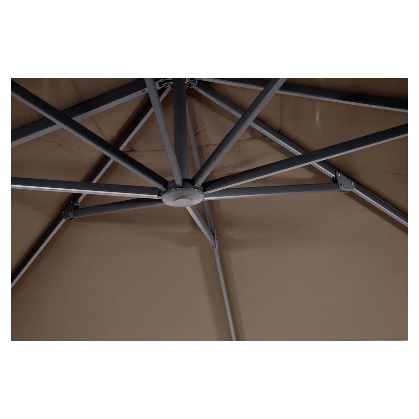 Lesli Living Zweefparasol Taurus Taupe Ø3,5Mtr
