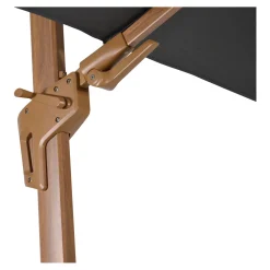 Lesli Living Zweefparasol Virgoflex Houtlook Grijs Ø3,5Mtr