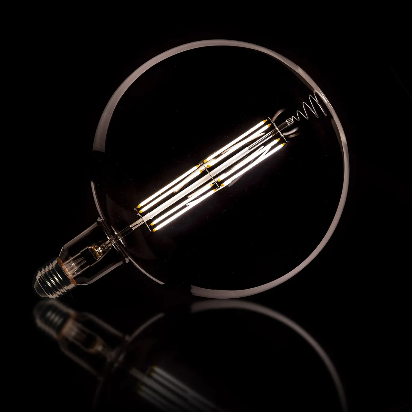 Lichtbron LED filament bol Ø20 0 - E27 8W / Smoke grey glas - Giga Meubel