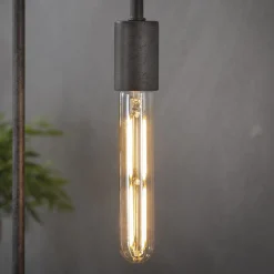 Lichtbron LED filament buis 18,5 cm - E27 4W 2100K 280lm dimbaar / Amberkleurig glas - Giga Meubel