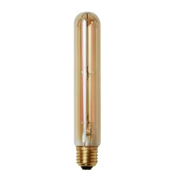 Lichtbron LED filament buis 18,5 cm - E27 4W 2100K 280lm dimbaar / Amberkleurig glas - Giga Meubel