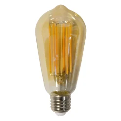 Lichtbron LED filament druppel - E27 6W 2100K 450lm dimbaar / Amberkleurig glas - Giga Meubel