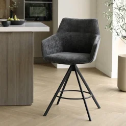 Lifestyle Barkruk Johnson Draaibaar Crown Antraciet