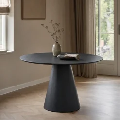 Lifestyle Eettafel Michigan Zwart Ø120cm