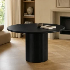 Lifestyle Eettafel Wilmington Zwart Ø130cm