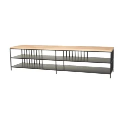 Lifestyle Tv-meubel Seattle Zwart/Eiken 160cm